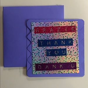 Homemade Thank you card